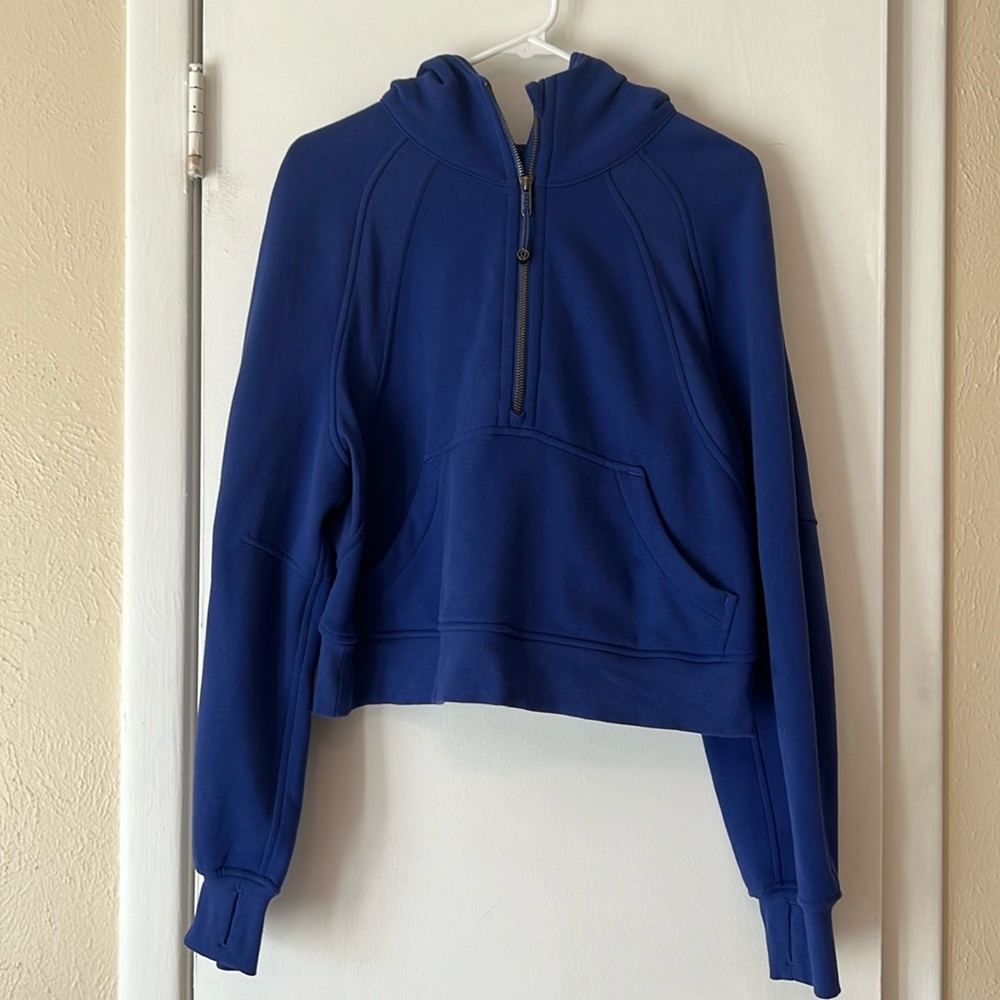 Lululemon Scuba Oversized 1/2 Zip Hoodie in Psychic Blue. Size XS/S